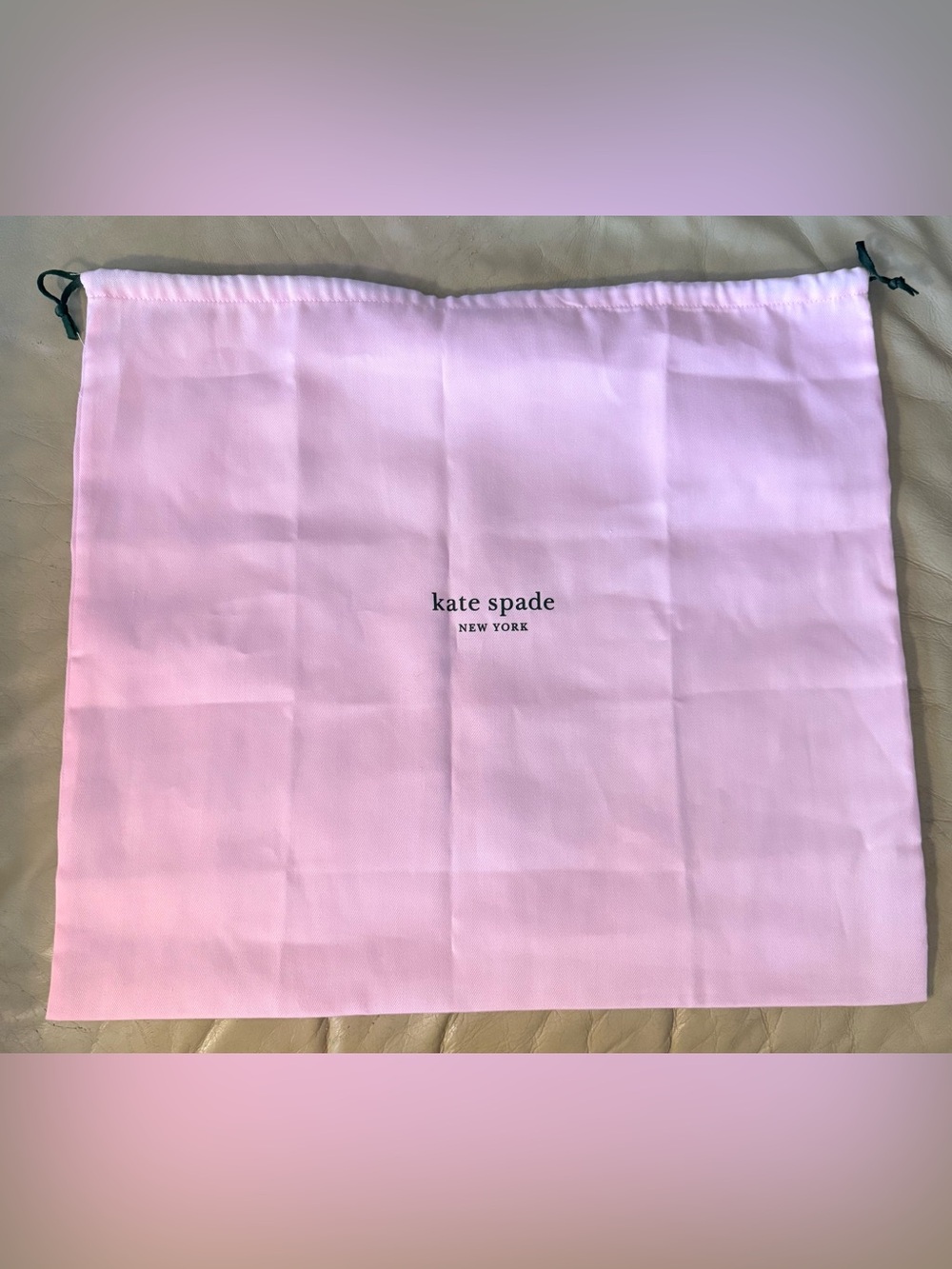 kate spade New York Pink Logo Extra Large Drawstring Dust Bag
